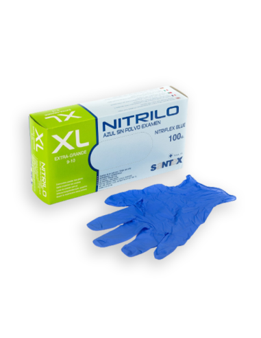 Guante Nitrilo Blue (Azul - Santex 3,5gr - 100 Uds)