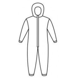 Mono buzo protector técnico impermeable blanco con capucha 2