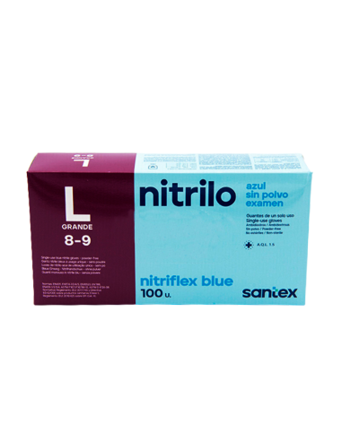 Guante Nitrilo Blue (Azul - Santex 3,5gr - 100 Uds)