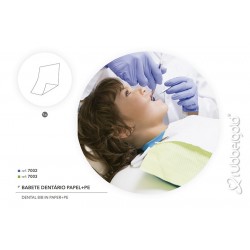 Babero dental impermeable en papel y polietileno (Verde - 100 Uds) 2