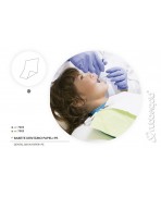 Babero dental impermeable en papel y polietileno (Verde - 100 Uds)