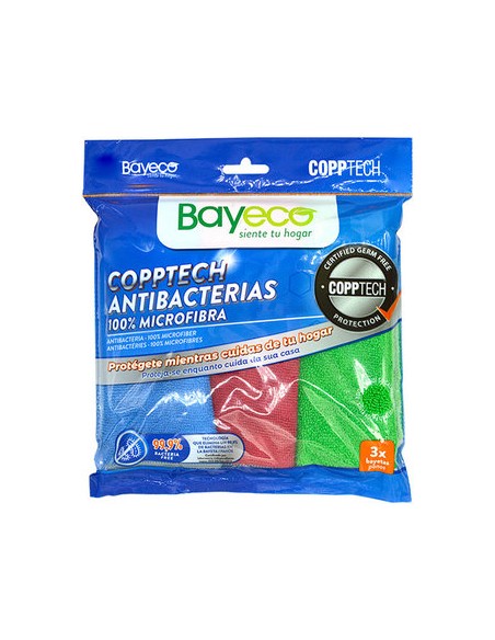 Bayetas antibacterias copptech (Bayeco - 3 Uds)
