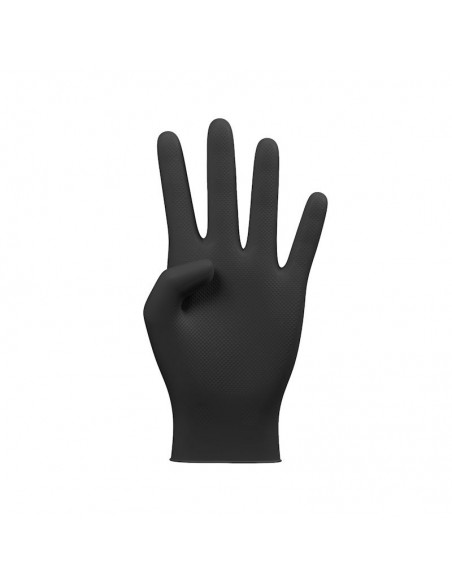 Guante de Nitrilo Extreme Grip Negro - (50 Uds)