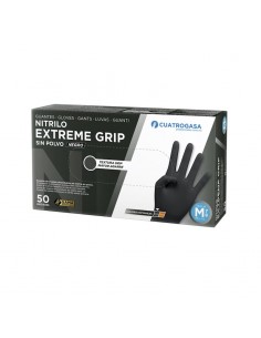 Guante de Nitrilo Extreme Grip Negro - (50 Uds) 2