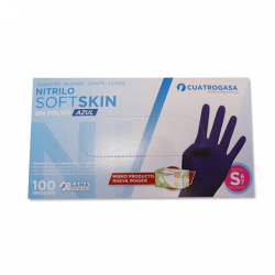 Guantes de Nitrilo Softskin (Azul - Cuatrogasa - 100 Uds) 2