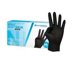 Guante Nitrilo Softskin (Negro - Cuatrogasa - 100 Uds) 2