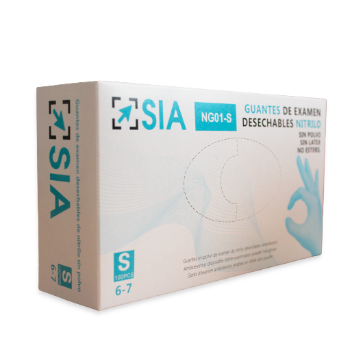 Guantes de Nitrilo Sia (Azul - 100 Uds)